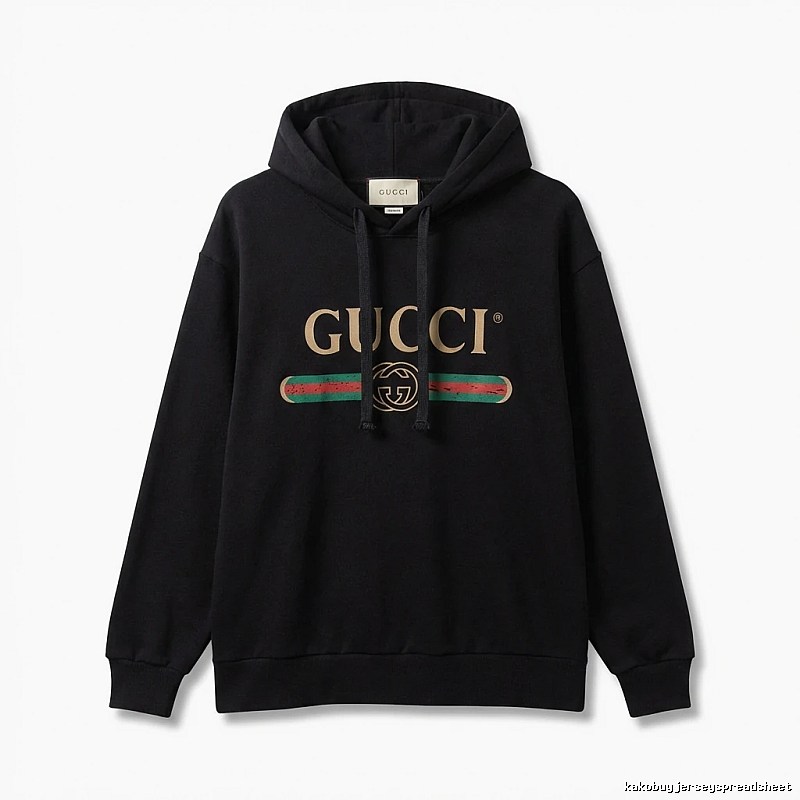 Gucci letter print style black hoodie