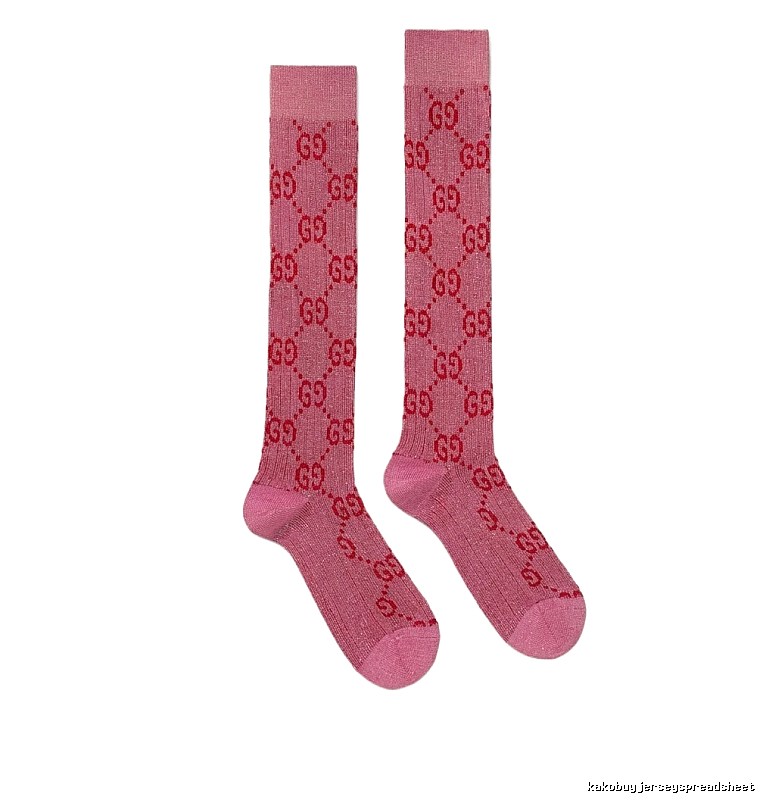 Gucci pink retro-style long socks