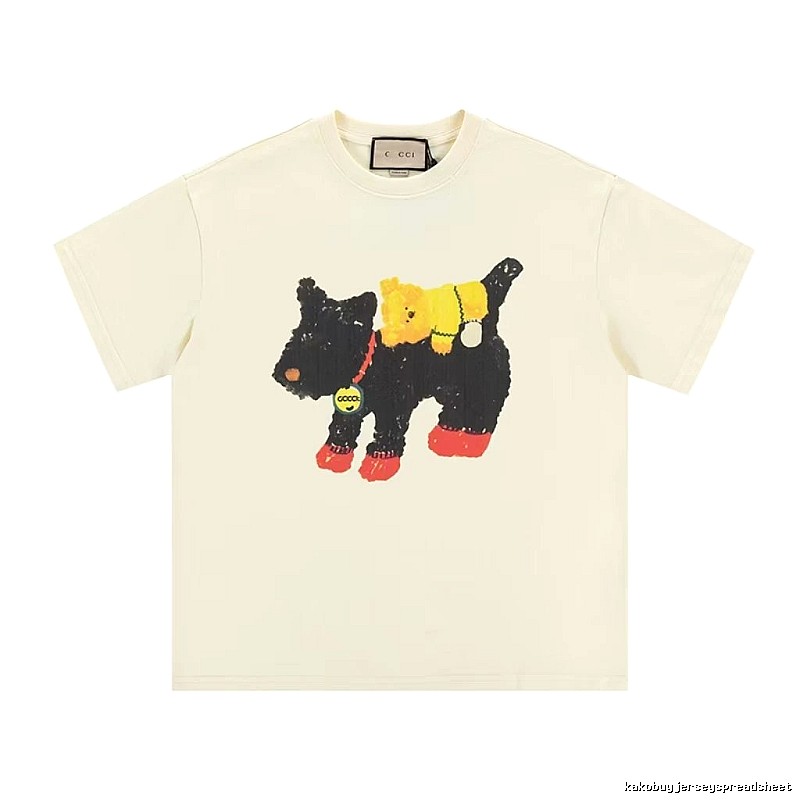 Gucci Puppy Print Casual Off-white T-shirt