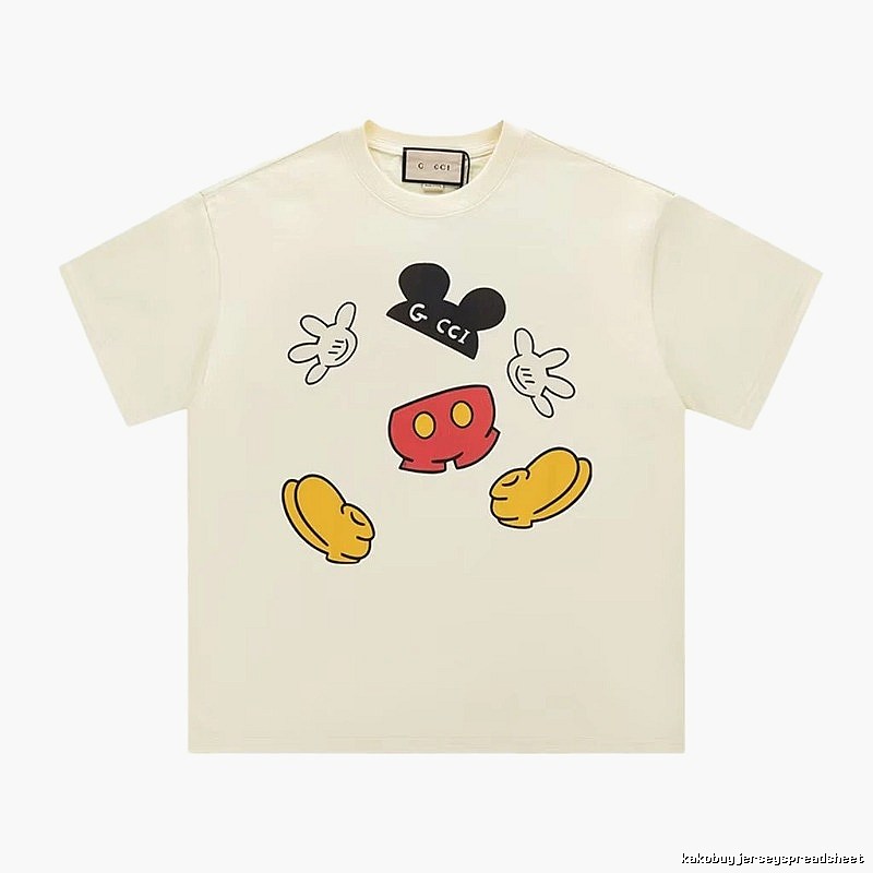 Gucci x Mickey Mouse Co-branded Fun Trendy Style Off-white T-shirt