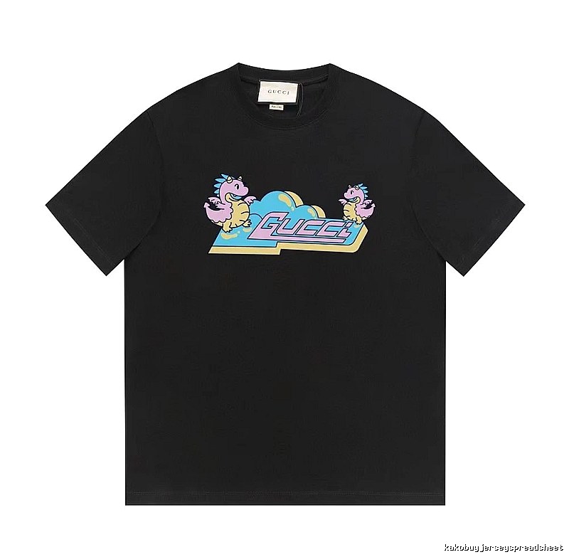 Gucci Year of the Dragon Collection Cartoon Style Black T-Shirt
