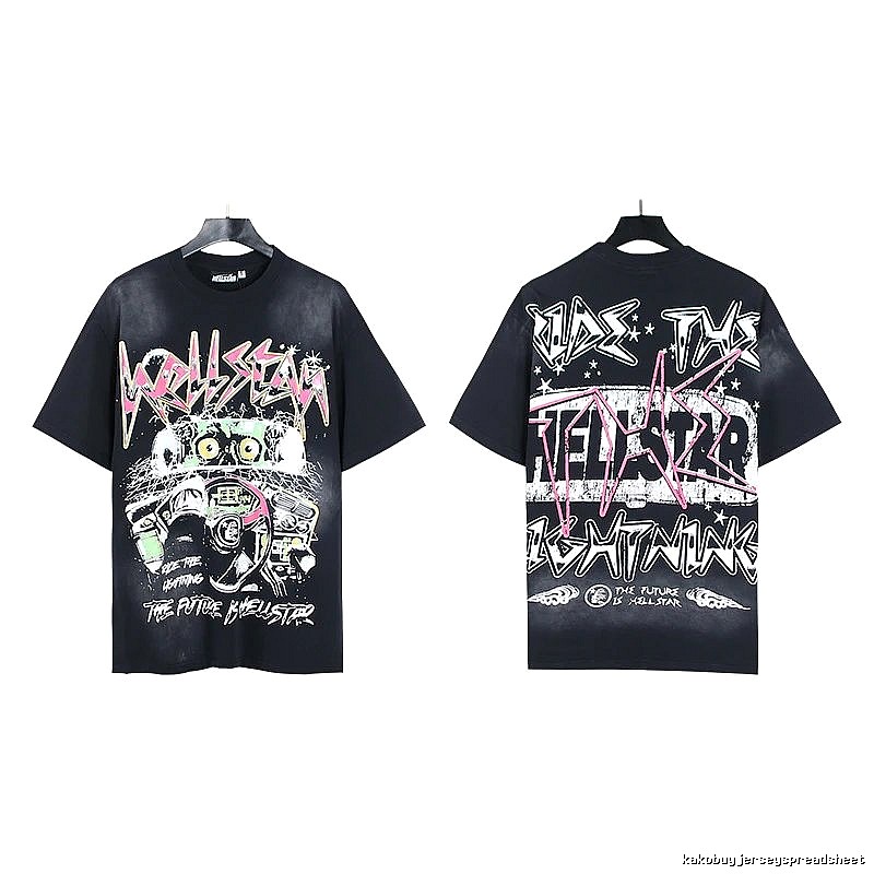 Hellstar Car Graffiti Street Style Black T-Shirt