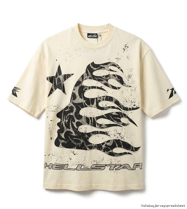 Hellstar Flame Wind Beige T-shirt
