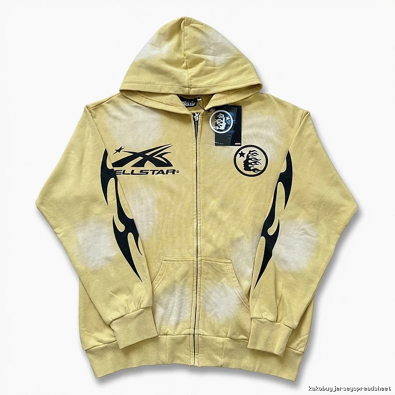 Hellstar Flame Wind Yellow Hoodie