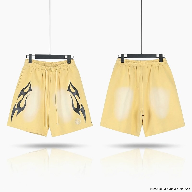 Hellstar Flame Wind Yellow Shorts