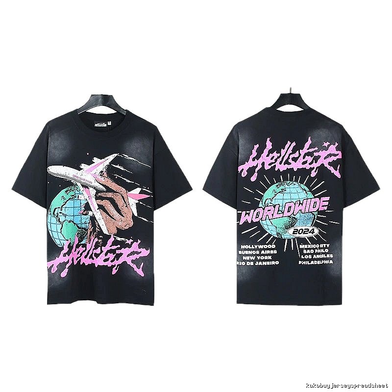 Hellstar Global Print Street Style Black T-Shirt