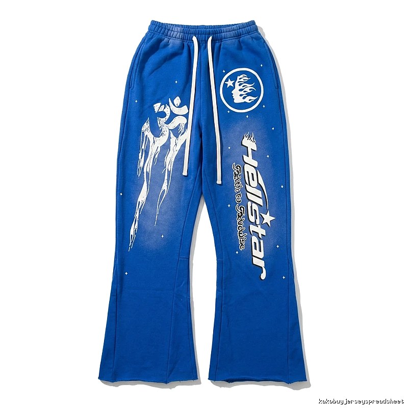 Hellstar Trendy Blue Casual Pants