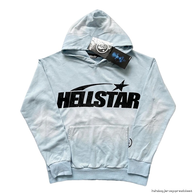 Hellstar Trendy Brand Light Blue Hoodie