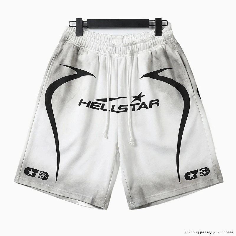 Hellstar Trendy Style White Shorts