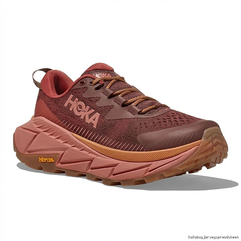 HOKA retro-style brown-red sports shoes