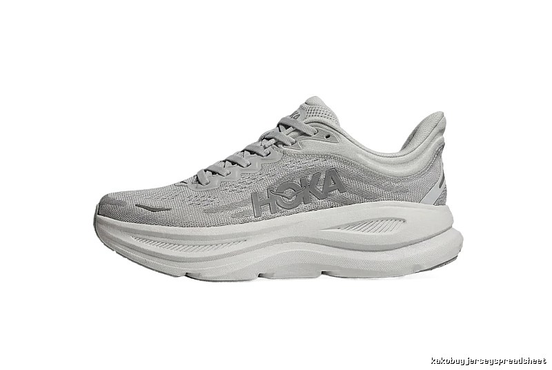 HOKA Trendy Gray-White Athletic Shoes