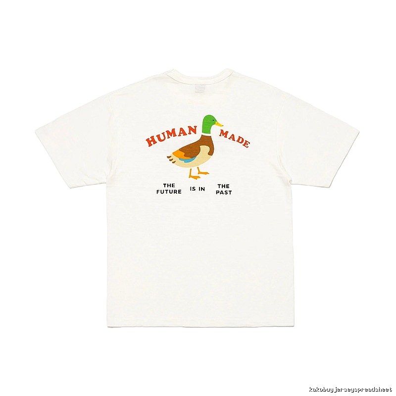 HUMAN MADE Green Duck Print Vintage Off-white T-shirt