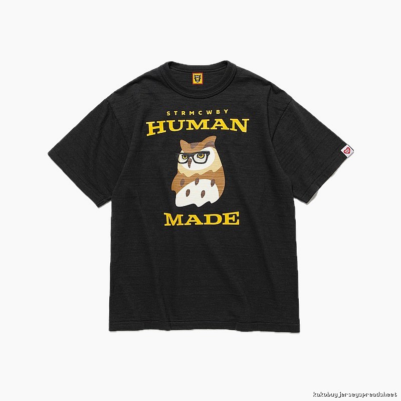 HUMAN MADE Owl Print Vintage Black T-Shirt