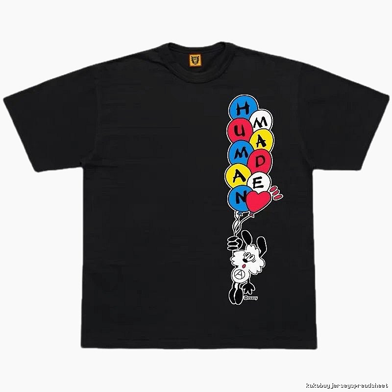 HUMAN MADE Rabbit Balloon Street Style Black T-shirt