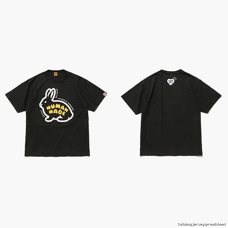 Human Made Streetwear Heart logo T-shirt Black Green Human with Practical Shape