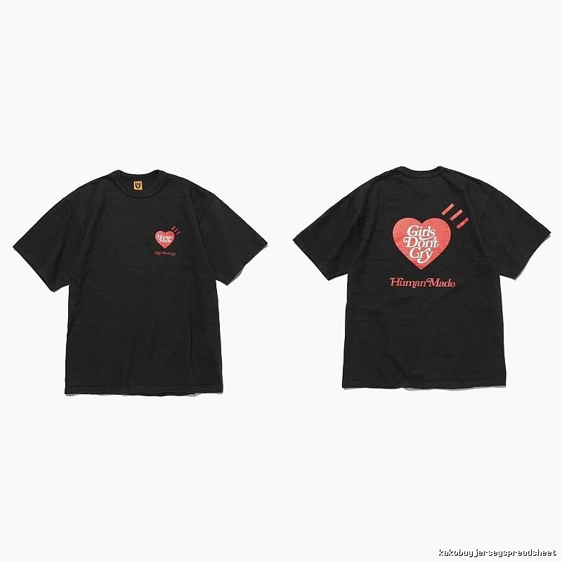 Human Made Summer Heart logo T-shirt Black Green Human with Bold Graphic