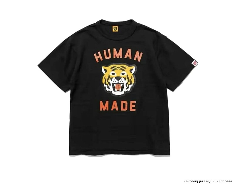 HUMAN MADE Tiger Head Print Japanese Streetwear Black T-Shirt