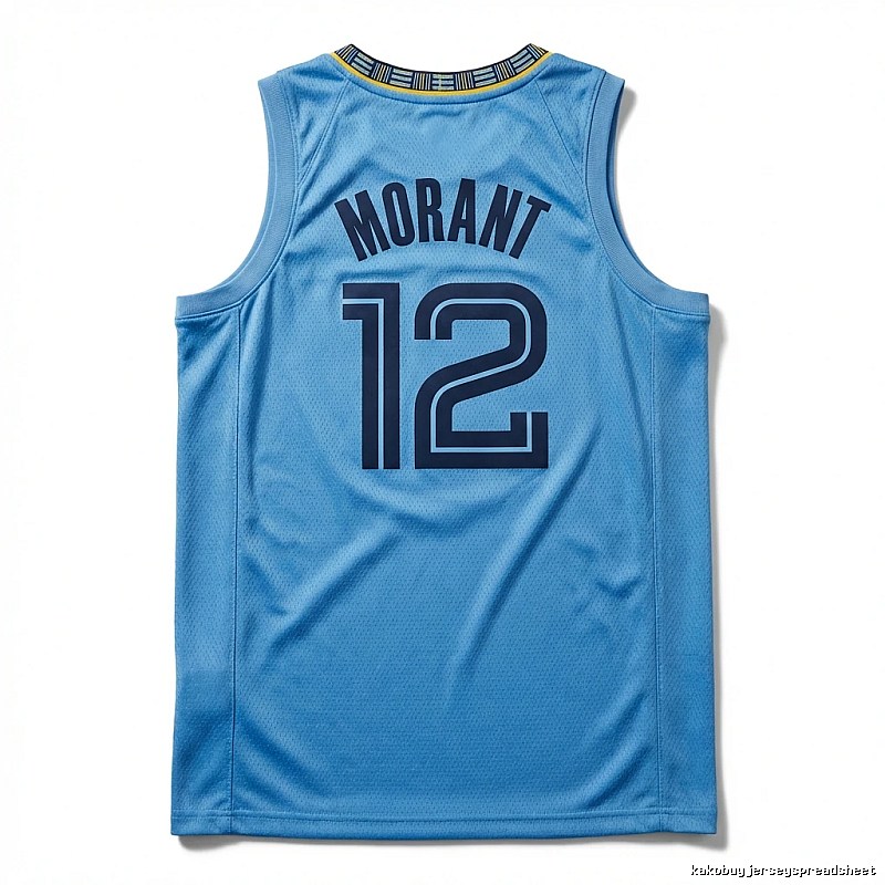 Ja Morant series basketball-style blue jersey