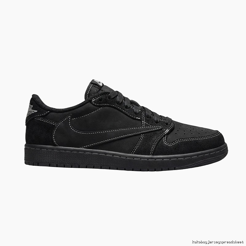 Jordan AJ1 simple style black shoes