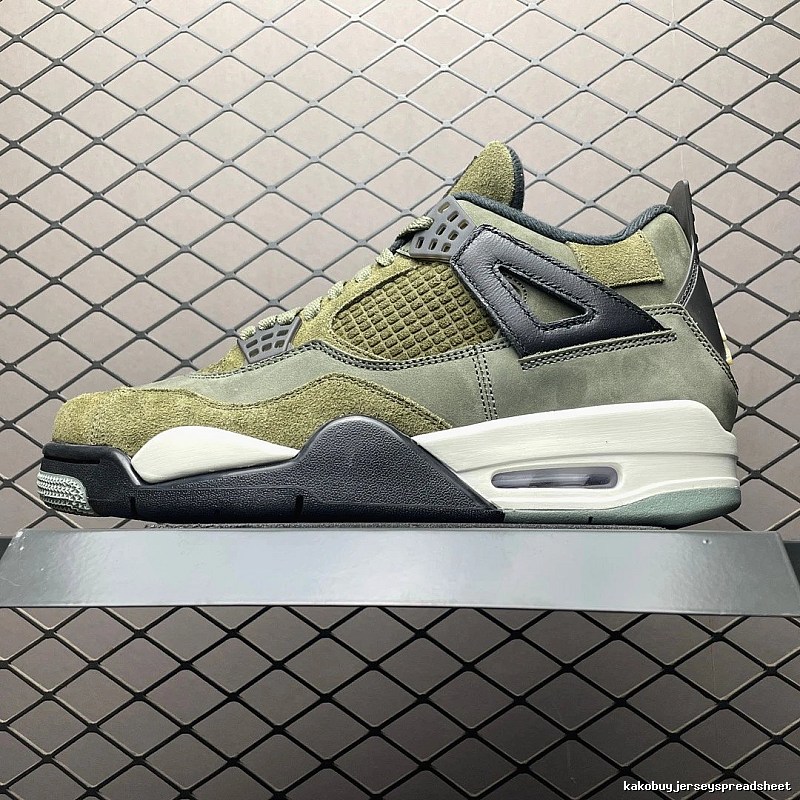 Jordan Basketball High-Tops in Olive and Black, Finished with Perforated Toe