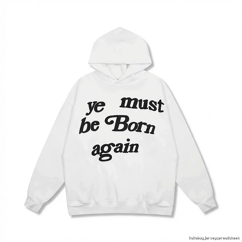 Kanye's religious-style white hoodie.