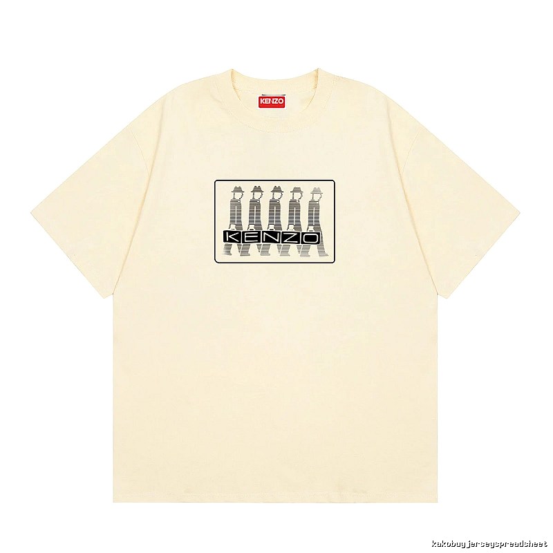 KENZO Character Print Casual Style Beige T-shirt