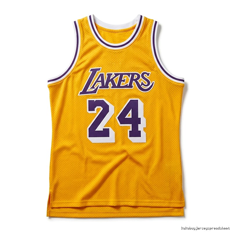 Kobe Lakers No. 24 yellow jersey