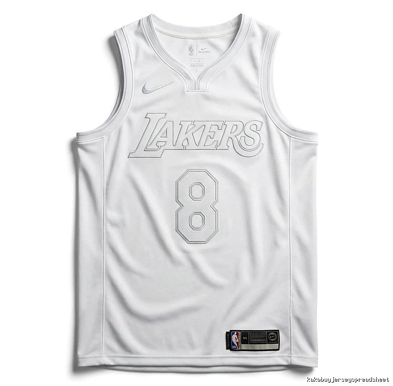 Kobe Lakers retro-style white tank top