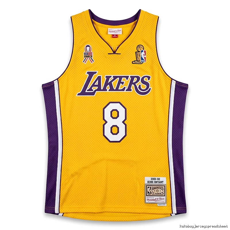 Kobe Lakers retro yellow-purple jersey