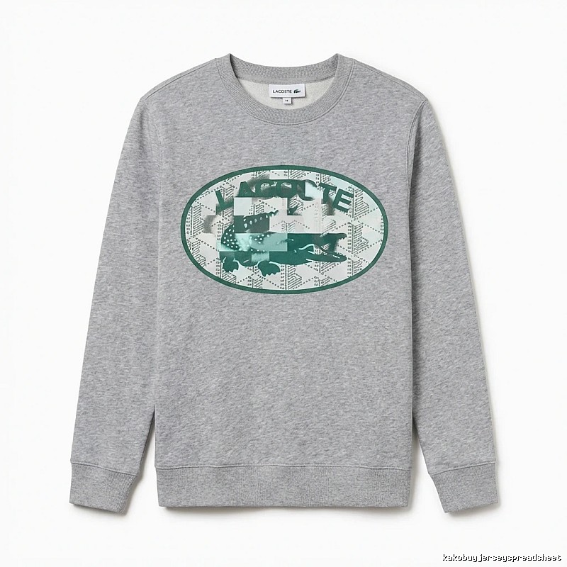 Lacoste retro-style grey sweatshirt