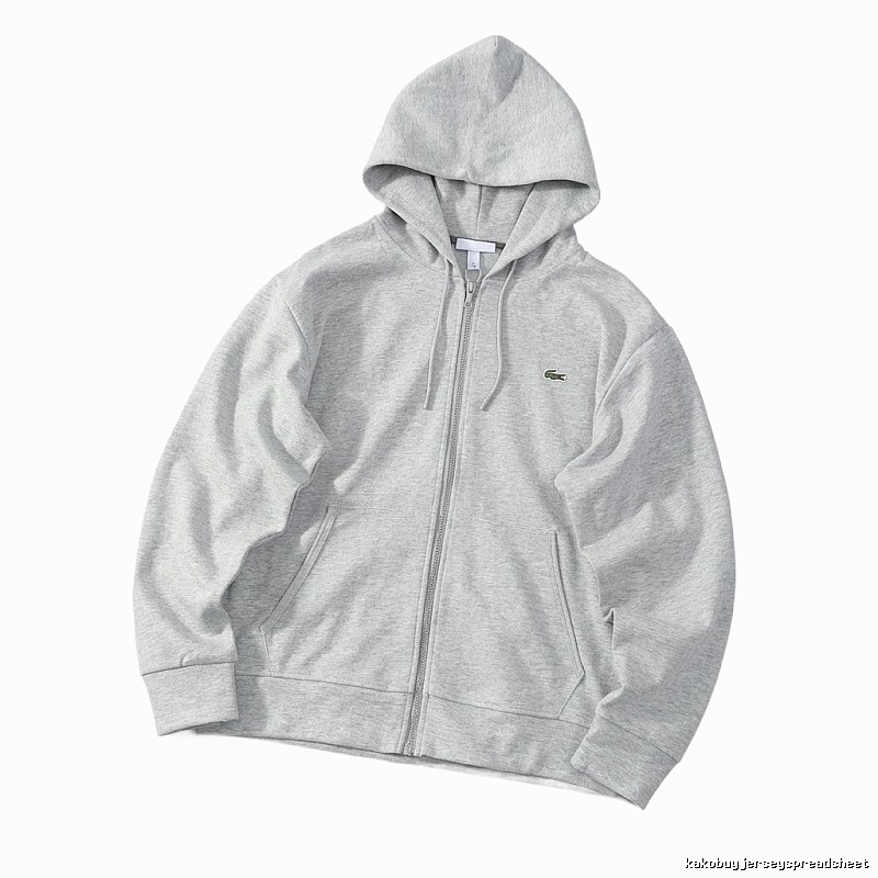Lacoste simple-style light gray hoodie