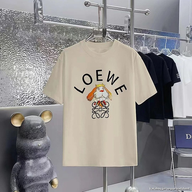 LOEWE Cartoon Print Casual Off-White T-Shirt