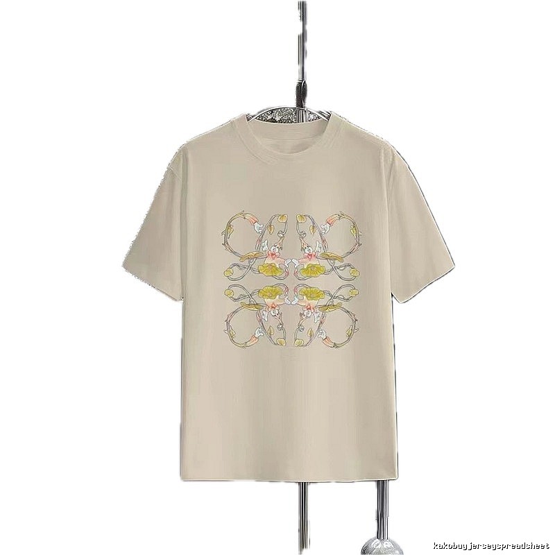 LOEWE Floral Print Casual Off-white T-shirt