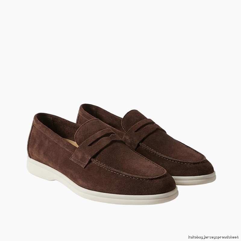 Loro Piana loafers in dark brown.