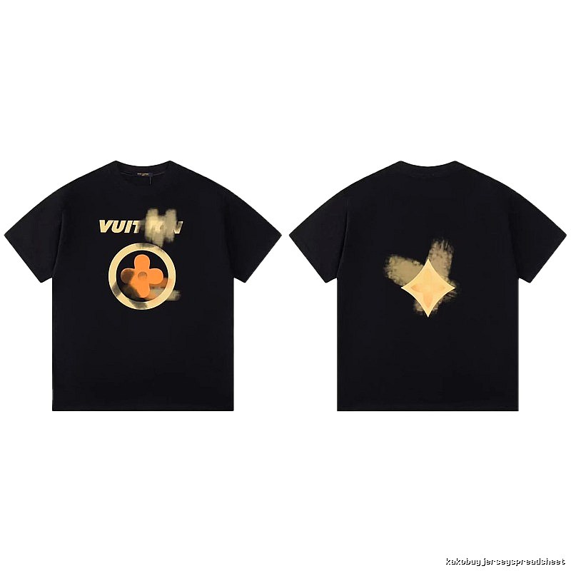 Louis Vuitton Blurred Monogram Trendy Black T-shirt