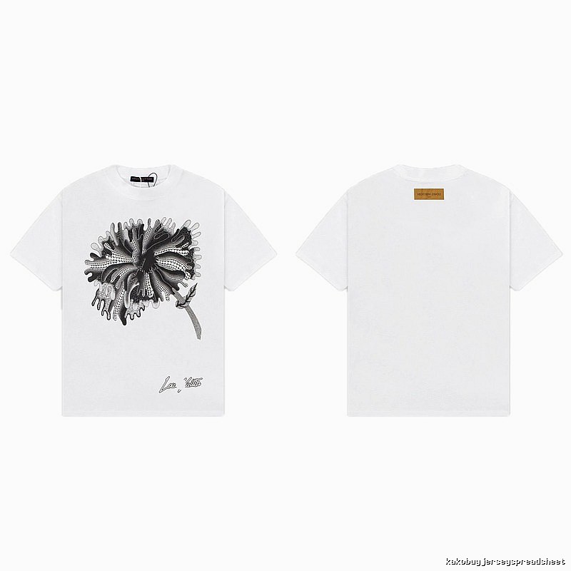 Louis Vuitton Floral Print Trendy Style White T-shirt