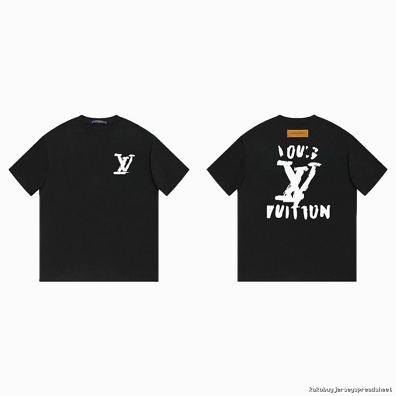 Louis Vuitton Graffiti Street Style Black Short Sleeve T-shirt