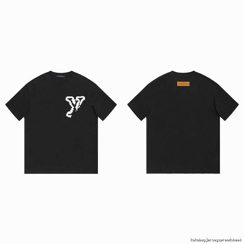 Louis Vuitton Graffiti Trend Style Black T-shirt