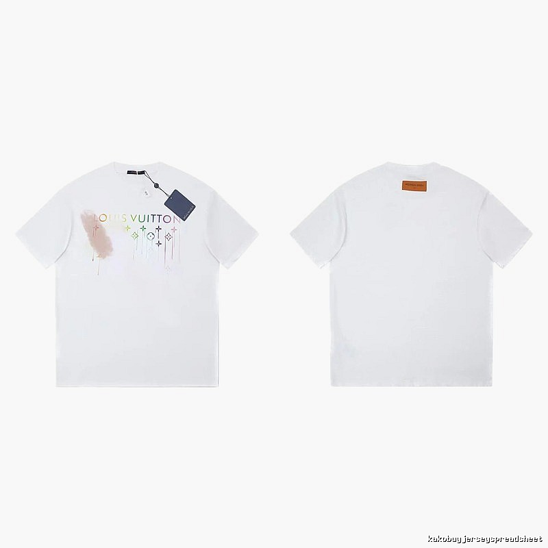 Louis Vuitton Iridescent Print Trendy White T-Shirt