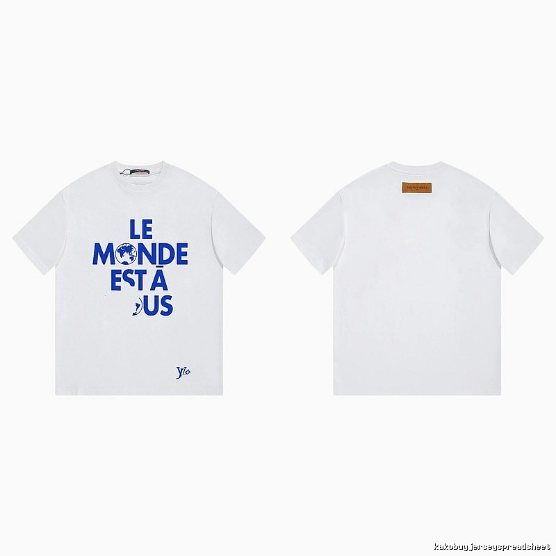 Louis Vuitton letter print street style white T-shirt