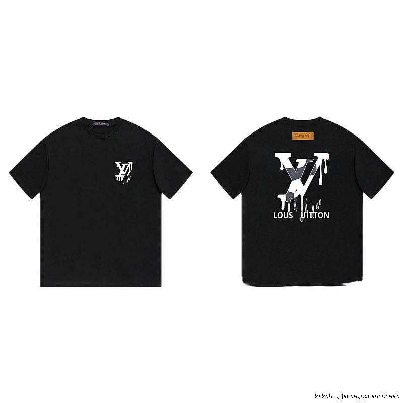 Louis Vuitton Melted Logo Street Style Black Short-sleeve T-shirt