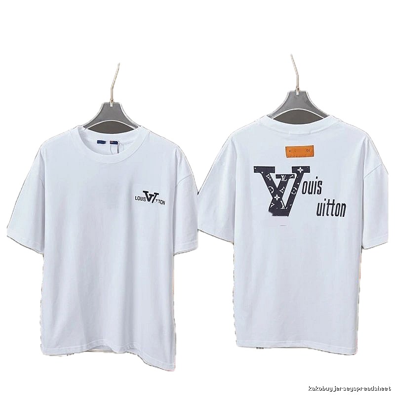 Louis Vuitton Monogram Trendy Style White T-Shirt