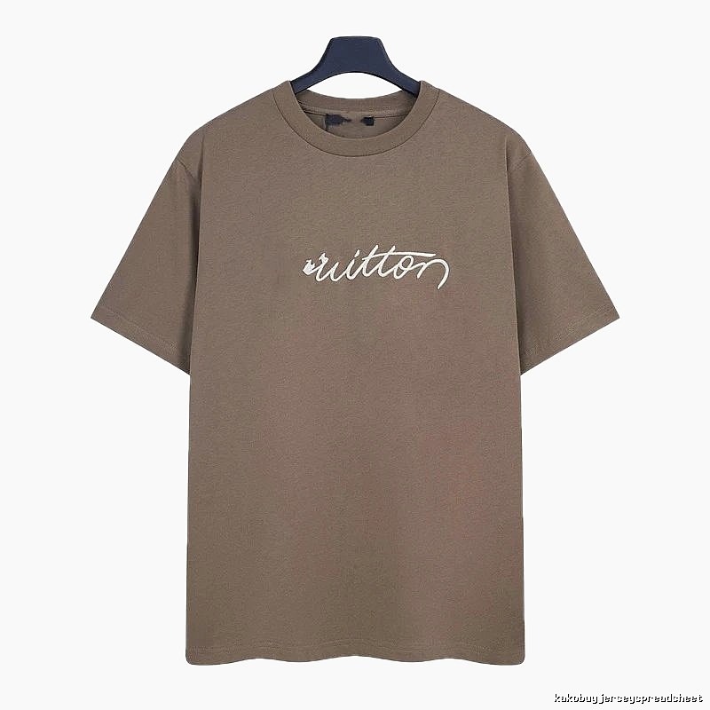 Louis Vuitton Signature Minimalist Khaki Short-sleeve T-Shirt