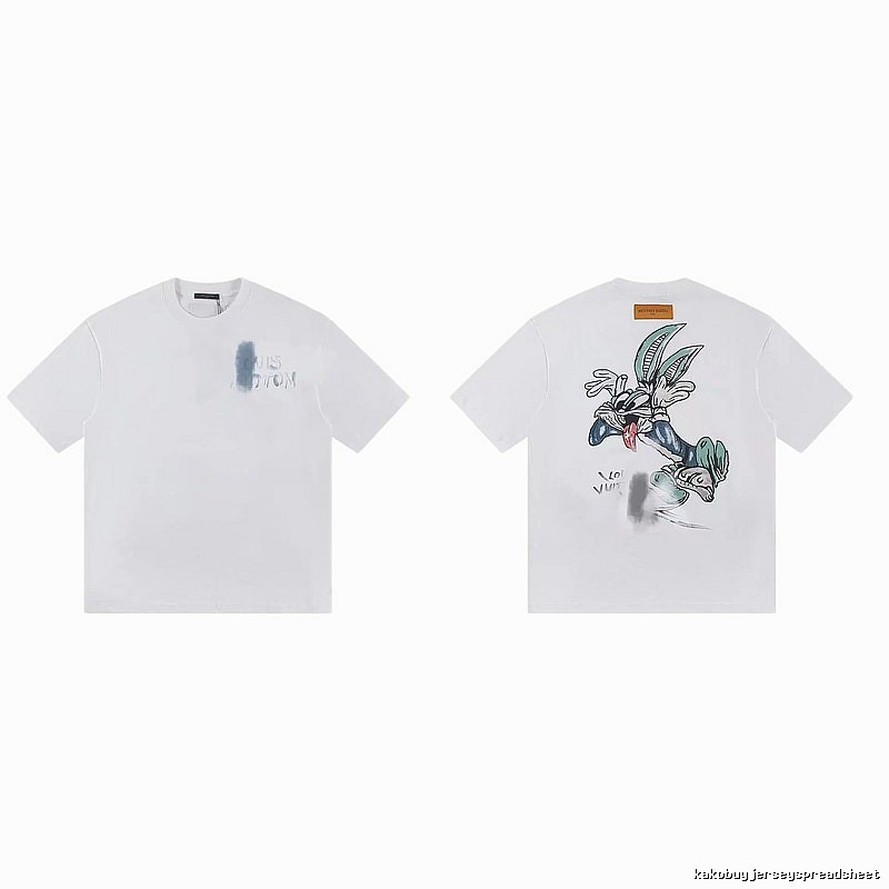 Louis Vuitton Trendy & Cool Cartoon Graffiti White T-Shirt