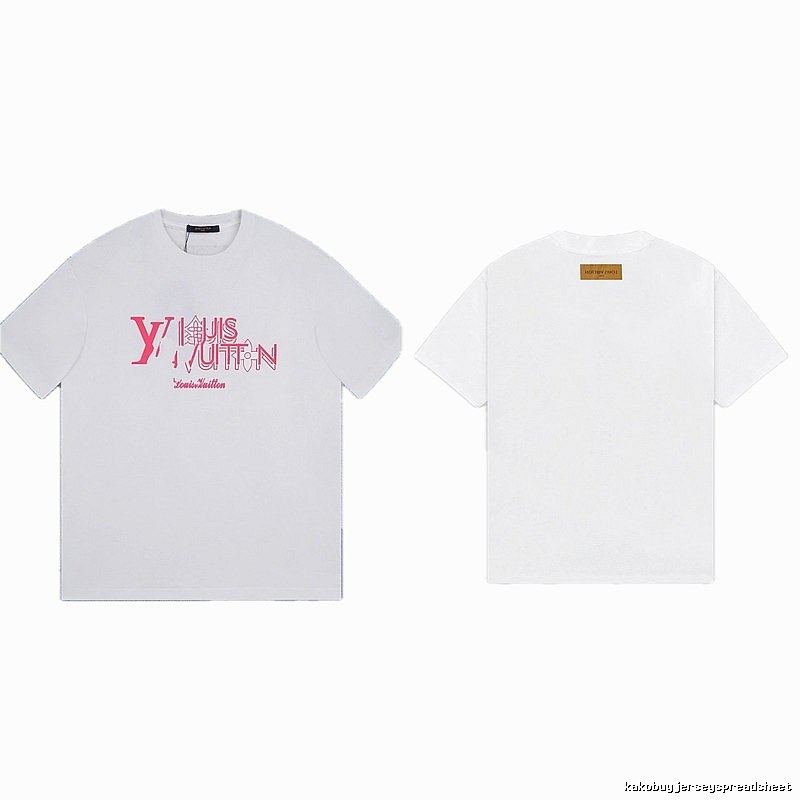 Louis Vuitton Trendy Misaligned Print White T-shirt