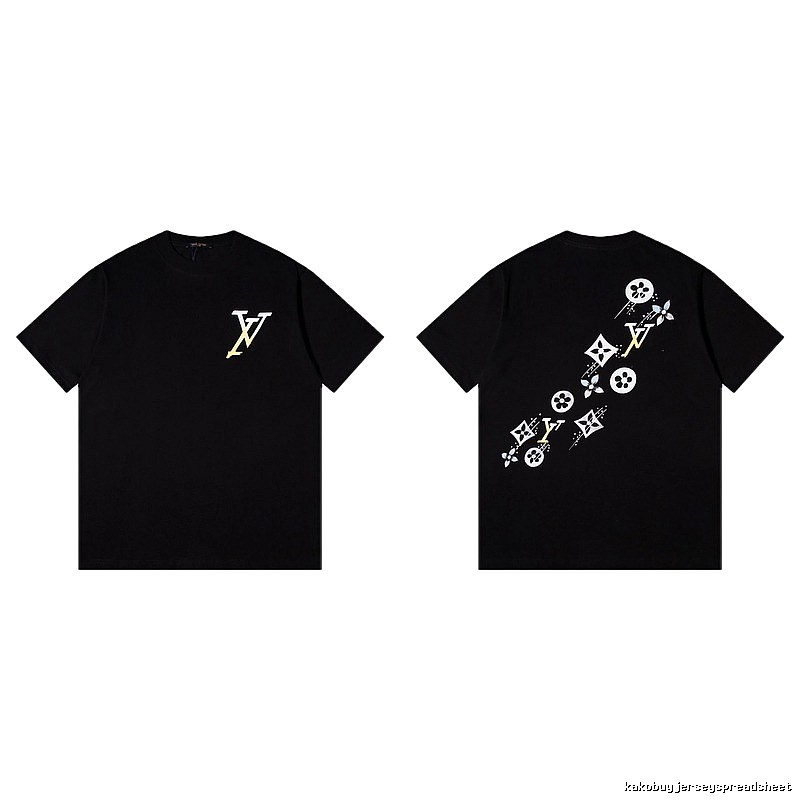 Louis Vuitton Trendy Monogram Black Short Sleeve T-shirt