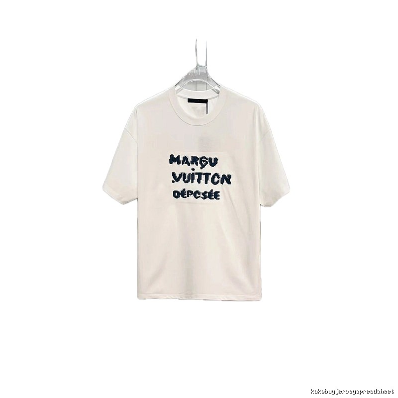 Louis Vuitton Trendy Style Embroidered White T-Shirt