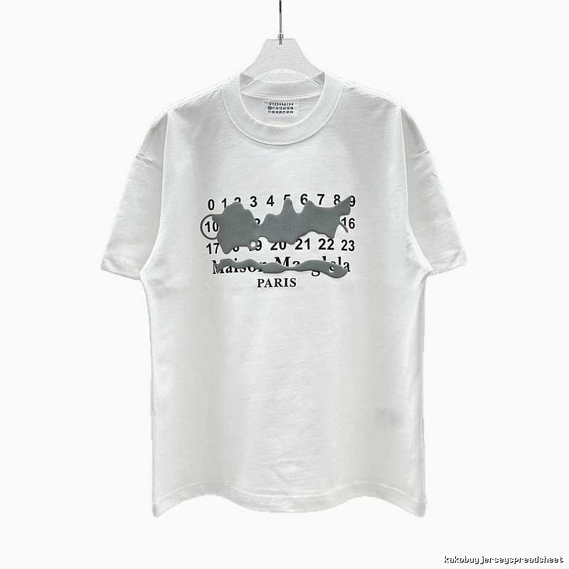Maison Margiela Digital Graffiti Street Style White T-Shirt
