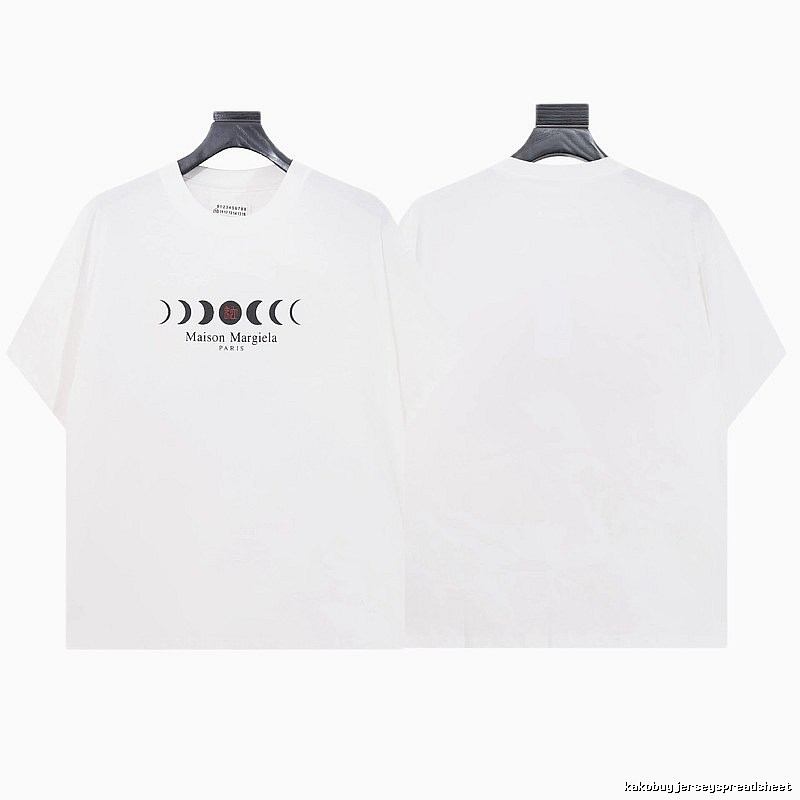Maison Margiela Lunar Phase Minimalist Style White Short Sleeve T-shirt