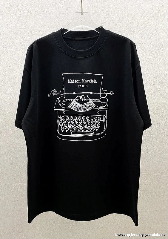 Maison Margiela Typewriter Vintage Style Black T-Shirt